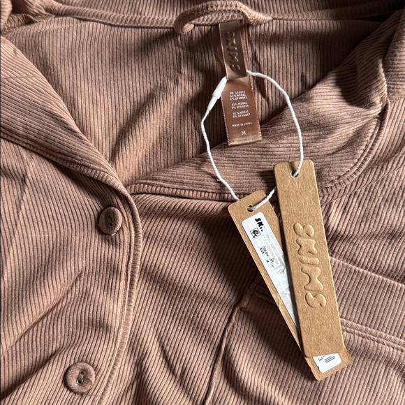 SKIMS Soft Lounge Rib Sleep Top Pajama Sienna Women's Medium NWT - Picture 4 of 11